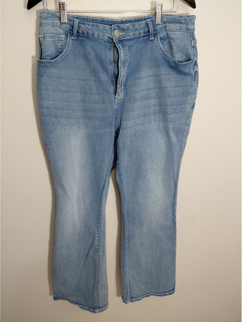 SHEIN Curve Women's Light Wash Denim Jeans Size 1XL